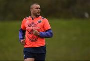 17 April 2017; Simon Zebo of Munster during squad training at the University of Limerick in Limerick. Photo by Diarmuid Greene/Sportsfile