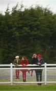 17 April 2017; A family of racegoers during the Fairyhouse Easter Festival at Fairyhouse Racecourse in Ratoath, Co Meath. Photo by Cody Glenn/Sportsfile