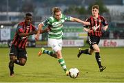 17 April 2017; Simon Madden of Shamrock Rovers in action against Fuad Sule of Bohemians during the EA Sports Cup second round game between Shamrock Rovers and Bohemians at Tallaght Stadium in Tallaght, Dublin. Photo by David Maher/Sportsfile