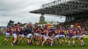 16 April 2017; Wexford players warm-up before the Allianz Hurling League Division 1 Semi-Final match between Wexford and Tipperary at Nowlan Park in Kilkenny. Photo by Stephen McCarthy/Sportsfile