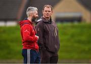 17 April 2017; Munster head of fitness Aled Walters with former France international and South Africa scrum coach Pieter de Villiers during squad training at the University of Limerick in Limerick. Photo by Diarmuid Greene/Sportsfile