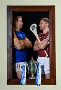 18 April 2017; In attendance at the Allianz Hurling League Division 1 Final Preview in Croke Park are Tipperary's Noel McGrath, left, and Galway's Aidan Harte. This year, Allianz celebrates 25 years of sponsoring the Allianz Leagues. Visit www.allianz.ie for more information. Photo by Ramsey Cardy/Sportsfile