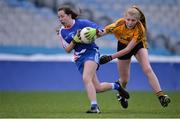18 April 2017; Lucy Dunne of St Patrick's GAA, Co Wicklow, in action against Niamh Donohue of Crosserlough GAA, Co Cavan, during the Gaelic4Teens Activity Day at Croke Park in Dublin. Photo by Sam Barnes/Sportsfile