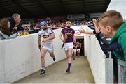 16 April 2017; Mark Fanning, left, and Liam Ryan of Wexford ahead of the Allianz Hurling League Division 1 Semi-Final match between Wexford and Tipperary at Nowlan Park in Kilkenny. Photo by Ramsey Cardy/Sportsfile