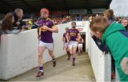 16 April 2017; Willie Devereux, left, and James Breen of Wexford ahead of the Allianz Hurling League Division 1 Semi-Final match between Wexford and Tipperary at Nowlan Park in Kilkenny. Photo by Ramsey Cardy/Sportsfile