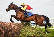 18 April 2017; B L Swagger, with Donagh O'Connor up, jumps the eighth in the BoyleSports Joseph O'Reilly Hunters Steeplechase during the Fairyhouse Easter Festival at Fairyhouse Racecourse in Ratoath, Co Meath. Photo by Seb Daly/Sportsfile