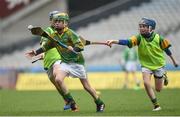19 April 2017; Patrick Ivess representing Askeaton GAA Club, Co. Limerick in action against Tomas Taylor and Kate Ferncombe representing Clonoulty Rossmore GAA Club, Co. Tipperary during the Go Games Provincial Days in partnership with Littlewoods Ireland Day 5 at Croke Park in Dublin. Photo by Matt Browne/Sportsfile