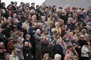 3 May 2011; A general view of the crowd watching the '3' Handicap Hurdle. Punchestown Irish National Hunt Festival 2011, Punchestown, Co. Kildare. Picture credit: Barry Cregg / SPORTSFILE