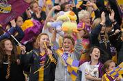 11 September 2011; Wexford supporters cheer on their team before the game against Galway. All-Ireland Senior Camogie Championship Final in association with RTE Sport, Galway v Wexford, Croke Park, Dublin. Picture credit: David Maher / SPORTSFILE