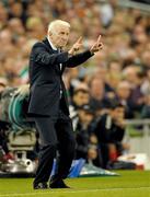 11 October 2011; Republic of Ireland manager Giovanni Trapattoni during the game. EURO 2012 Championship Qualifier, Republic of Ireland v Armenia, Aviva Stadium, Lansdowne Road, Dublin. Photo by Sportsfile