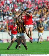 5 May 2002; Sean Og O'hAilpin, Cork in action against Andy Comerford, Kilkenny, Allianz National hurling League Final Division 1, Semple Stadium, Thurles, Co. Tipperary. Picture credit; Damien Eagers / SPORTSFILE