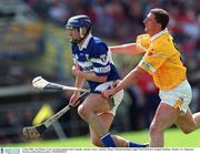 5 May 2002; Joe Phelan, Laois, in action against Jim Connolly, Antrim. Laois v Antrim, Allianz National hurling League Final Division 2, Semple Stadium, Thurles, Co. Tipperary. Picture credit; Brian Lawless / SPORTSFILE