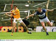 5 May 2002; Liam Watson, Antrim, in action against Niall Rigney, Laois. Laois v Antrim, Allianz National hurling League Final Division 2, Semple Stadium, Thurles, Co. Tipperary. Picture credit; Damien Eagers / SPORTSFILE