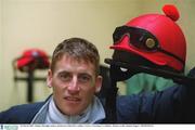 20 March 2002; Johnny Murtagh, jockey, pictured at John Oxx's stables, Creeve, Currabeg, Co. Kildare. Picture credit; Damien Eagers / SPORTSFILE