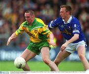 12 May 2002; Brendan Devenney, Donegal, in action against Darren Rabbitt, Cavan. Cavan v Donegal, Ulster Senior Football Championship, Breffni Park, Co. Cavan. Picture credit; Ray McManus / SPORTSFILE