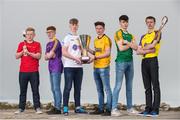 19 April 2017; In attendance at the Bank of Ireland Celtic Challenge Launch 2017 are, from left, Jack Ryan of Carlow, Philip Pedmond of Wexford Purple, Jack Dalton of Dublin Clarke, Sean Farrelly of Kilkenny Amber, Evan Bourke of Meath Royals and Adam Kelly Kiernan of Wexford Gold, in Howth, Co Dublin. Photo by Sam Barnes/Sportsfile