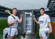 20 April 2017; Dublin senior footballer Diarmuid Connolly and Kilkenny senior hurler Cillian Buckley, in Croke Park, Dublin, at the launch of the Beko Club Bua award scheme, a new club accreditation and health check system co-ordinated by Leinster GAA for clubs in the province. For more information visit Leinstergaa.ie.  Photo by Stephen McCarthy/Sportsfile