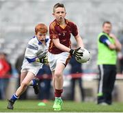 20 April 2017; Eoghan Dowling representing Duagh, Co. Kerry, in action against Peter Heaney representing Rockwell-Rosegreen, Co. Tipperary, during the Go Games Provincial Days in partnership with Littlewoods Ireland Day 6 at Croke Park in Dublin. Photo by Matt Browne/Sportsfile
