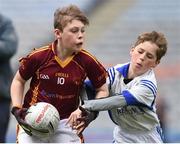 20 April 2017; Mike Galvin representing Duagh, Co. Kerry, in action against Patrick Colville representing Rockwell-Rosegreen, Co. Tipperary, during the Go Games Provincial Days in partnership with Littlewoods Ireland Day 6 at Croke Park in Dublin. Photo by Matt Browne/Sportsfile