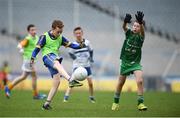 21 April 2017; Thomas Stevenson, representing Co Monaghan, in action against Finn Howell, representing Co Monaghan, during the Go Games Provincial Days in partnership with Littlewoods Ireland Day 7 at Croke Park in Dublin. Photo by Cody Glenn/Sportsfile