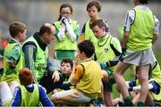 21 April 2017; Mentor Martin Corey coaches players from Co Monaghan during the Go Games Provincial Days in partnership with Littlewoods Ireland Day 7 at Croke Park in Dublin. Photo by Cody Glenn/Sportsfile