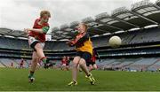 21 April 2017; Fionn McBarron, representing Lisnaskea GAA Club, Co Fermanagh, scores a goal despite the efforts of goalkeeper Joseph Lavey, representing Brookeborough GAA Club GAA Club, Co Fermanagh, during the Go Games Provincial Days in partnership with Littlewoods Ireland Day 7 at Croke Park in Dublin. Photo by Cody Glenn/Sportsfile