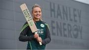 21 April 2017; Irish International Women's Cricket player Robyn Lewis at the announcement of Hanley Energy as the official sponsors of the Irish International Women’s Cricket Team at Hanley Head Office, City North Business Park in Stamullin, Meath. Photo by Cody Glenn/Sportsfile