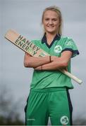 21 April 2017; Irish International Women's Cricket player Gaby Lewis at the announcement of Hanley Energy as the official sponsors of the Irish International Women’s Cricket Team at Hanley Head Office, City North Business Park in Stamullin, Meath. Photo by Cody Glenn/Sportsfile