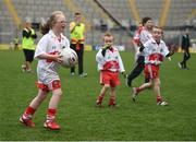 21 April 2017; Cliodhna O'Neill, age 8, representing Ballinsascreen GAA Club, and the Derry GAA For All Team, in action during the Go Games Provincial Days in partnership with Littlewoods Ireland Day 7 at Croke Park in Dublin. Photo by Cody Glenn/Sportsfile