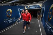 21 April 2017; Andrew Conway, right, and CJ Stander of Munster during their captain's run at the Aviva Stadium in Dublin. Photo by Stephen McCarthy/Sportsfile