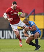 21 April 2017; Robin Copeland of Munster A is tackled by Apakuki Ma'Afu of Jersey Reds during the British & Irish Cup Final match between Munster A and Jersey Reds at Irish Independent Park, in Cork. Photo by Matt Browne/Sportsfile