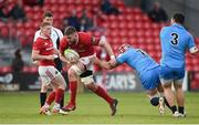 21 April 2017; Darren O'Shea of Munster A is tackled Gary Graham of Jersey Reds during the British & Irish Cup Final match between Munster A and Jersey Reds at Irish Independent Park, in Cork. Photo by Matt Browne/Sportsfile