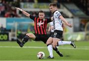 21 April 2017; Patrick McEleney of Dundalk in action against Robert Cornwall of Bohemians during the SSE Airtricity League Premier Division match between Dundalk and Bohemians at Oriel Park in Dundalk, Co. Louth. Photo by Piaras Ó Mídheach/Sportsfile