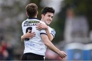 21 April 2017; David McMillan of Dundalk celebrates scoring his side's first goal with team-mate Jamie McGrath, right, during the SSE Airtricity League Premier Division match between Dundalk and Bohemians at Oriel Park in Dundalk, Co. Louth. Photo by Piaras Ó Mídheach/Sportsfile