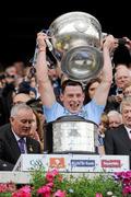 18 September 2011; Philip McMahon, Dublin, lifts the Sam Maguire Cup. GAA Football All-Ireland Senior Championship Final, Kerry v Dublin, Croke Park, Dublin. Picture credit: Ray McManus / SPORTSFILE