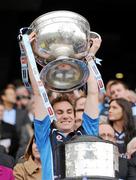 18 September 2011; Paul Griffin, Dublin, lifts the Sam Maguire Cup. GAA Football All-Ireland Senior Championship Final, Kerry v Dublin, Croke Park, Dublin. Picture credit: Ray McManus / SPORTSFILE
