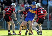 16 October 2011; Eoin Condon, Tallow, in action against, from left, Alan Kirwan, Robert Cunningham, and Wayne Hutchinson, Ballygunner. Waterford County Senior Hurling Championship Final, Ballygunner v Tallow, Walsh Park, Co. Waterford. Picture credit: Brian Lawless / SPORTSFILE