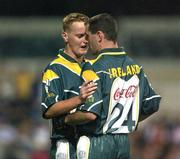 24 October 2003; Benny Coulter, left, and Steven McDonnell, Ireland. Foster's International Rules, Australia and Ireland, Subiaco Oval, Perth, Western Australia. Picture credit; Ray McManus / SPORTSFILE