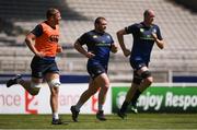 22 April 2017; Leinster players, from left, Ross Molony, Jack McGrath and Devin Toner during their captain's run at the Matmut Stadium de Gerland in Lyon, France. Photo by Stephen McCarthy/Sportsfile