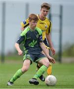 2 April 2017; Brandon Kavanagh of Bohemians in action against Hayden Rogers of Longford Town during the SSE Airtricity U19 League match between Bohemians and Longford Town at IT Blanchardstown in Blanchardstown, Co Dublin. Photo by Daire Brennan/Sportsfile