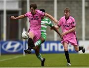 22 April 2017; Kyle Kennedy of Wexford FC in action against Eric Abulu of Shamrock Rovers during the SSE Airtricity U17 League match between Shamrock Rovers and Wexford FC at Tallaght Stadium in Tallaght, Dublin. Photo by Eóin Noonan/Sportsfile