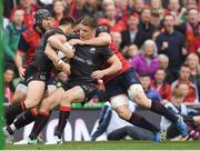 22 April 2017; Chris Ashton of Saracens is tackled by Tommy O’Donnell of Munster during the European Rugby Champions Cup Semi-Final match between Munster and Saracens at the Aviva Stadium in Dublin. Photo by Brendan Moran/Sportsfile