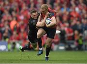 22 April 2017; Keith Earls of Munster is tackled by Chris Ashton of Saracens during the European Rugby Champions Cup Semi-Final match between Munster and Saracens at the Aviva Stadium in Dublin. Photo by Brendan Moran/Sportsfile