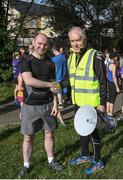 22 April 2017: Parkrun Ireland in partnership with Vhi, added their 62nd  event on Saturday, April 22, with the introduction of the Listowel parkrun in the beautiful Listowel Town Park. parkruns take place over a 5km course weekly, are free to enter and are open to all ages and abilities, proving a fun and safe environment to enjoy exercise. To register for a parkrun near you visit www.parkrun.ie. New registrants should select their chosen event as their home location. You will then receive a personal barcode which acts as your free entry to any parkrun event worldwide. In attendance at the fun run were, from left, Michael Dullard VHI and Jimmy Deenihan Chairperson of the Kerry Recreation and Sports Partnership, at Listowel Town Park, Listowel, in Co. Kerry. Photo by Domnick Walsh/Sportsfile