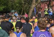 22 April 2017: Parkrun Ireland in partnership with Vhi, added their 62nd  event on Saturday, April 22, with the introduction of the Listowel parkrun in the beautiful Listowel Town Park. parkruns take place over a 5km course weekly, are free to enter and are open to all ages and abilities, proving a fun and safe environment to enjoy exercise. To register for a parkrun near you visit www.parkrun.ie. New registrants should select their chosen event as their home location. You will then receive a personal barcode which acts as your free entry to any parkrun event worldwide. In attendance at the fun run was, speaking, Jimmy Deenihan Chairperson of the Kerry Recreation and Sports Partnership along with helpers, at Listowel Town Park, Listowel, in Co. Kerry. Photo by Domnick Walsh/Sportsfile