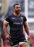 22 April 2017; Billy Vunipola of Saracens celebrates after his side's second try during the European Rugby Champions Cup Semi-Final match between Munster and Saracens at the Aviva Stadium in Dublin. Photo by Ramsey Cardy/Sportsfile