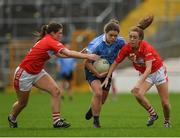 22 April 2017; Noelle Healy of Dublin in action against Marie Ambrose, left, and Emma Spillane of Cork during the Lidl Ladies Football National League Division 1 Semi-Final match between Cork and Dublin at Nowlan Park in Kilkenny. Photo by Ray McManus/Sportsfile