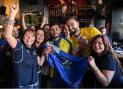 22 April 2017; Leinster Rugby and ASM Clermont Auvergne supporters at Wallace's Bar in Lyon, France, ahead of their side's European Rugby Champions Cup Semi-Final. Photo by Stephen McCarthy/Sportsfile