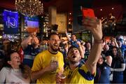 22 April 2017; Leinster Rugby and ASM Clermont Auvergne supporters at Wallace's Bar in Lyon, France, ahead of their side's European Rugby Champions Cup Semi-Final. Photo by Stephen McCarthy/Sportsfile