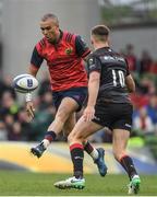 22 April 2017; Simon Zebo of Munster in action against Owen Farrell of Saracens during the European Rugby Champions Cup Semi-Final match between Munster and Saracens at the Aviva Stadium in Dublin. Photo by Brendan Moran/Sportsfile